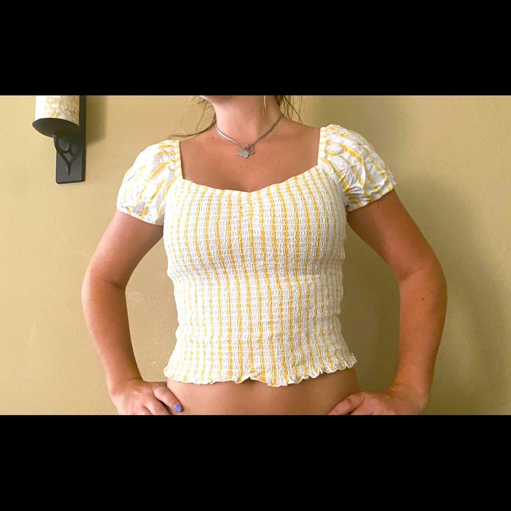 Yellow striped top